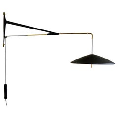 Large French Telescopic Wall Light by Arlus, 1950s