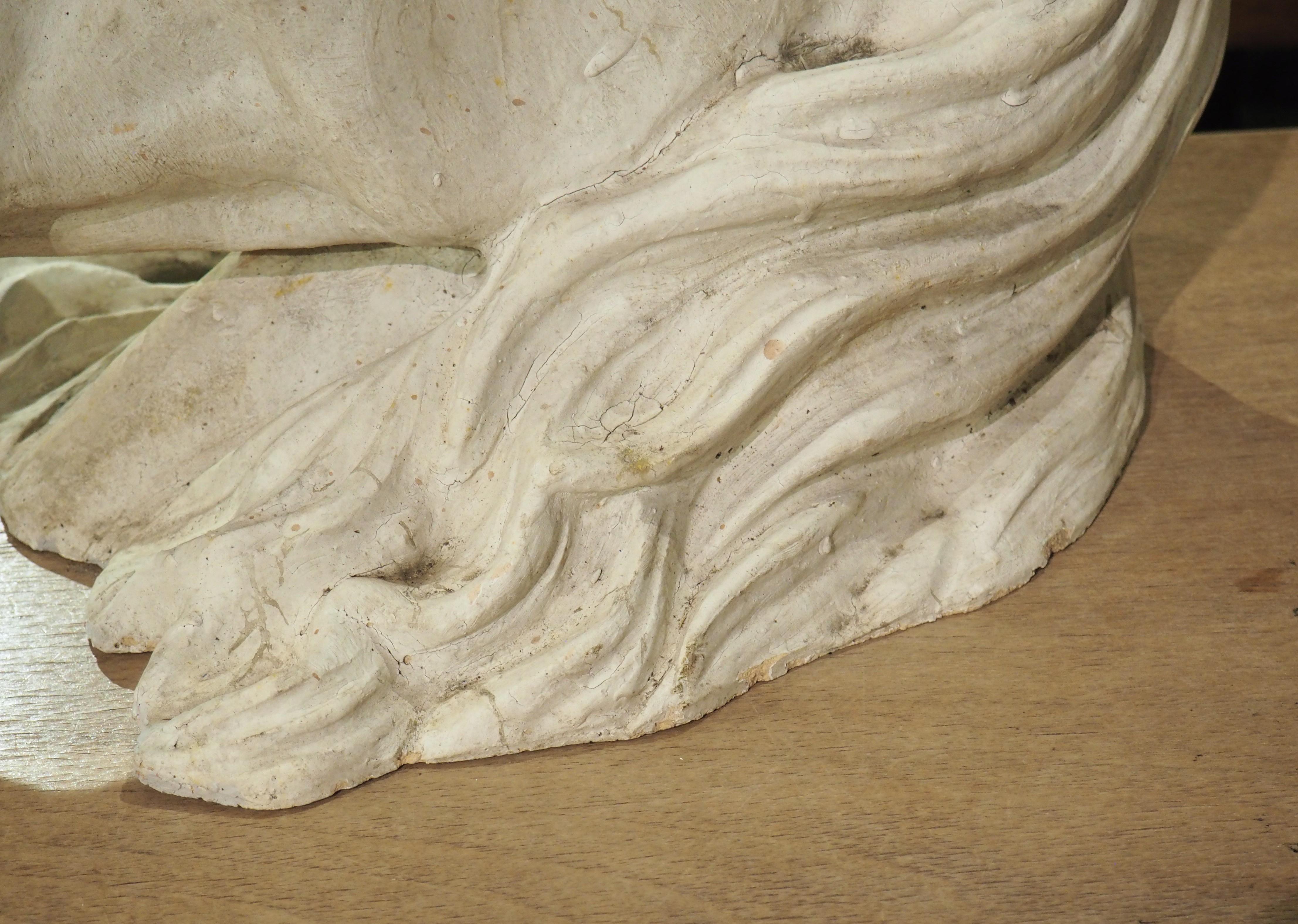 Mid-20th Century Large French Terra Cotta Horse Head Sculpture, 1960s For Sale