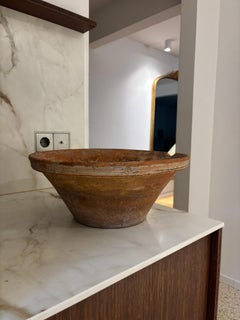 Large French Terracotta Gresalle or Tian Bowls Bowl from Provence