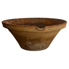 Large French Terracotta Gresalle or Tian Bowls Bowl from Provence