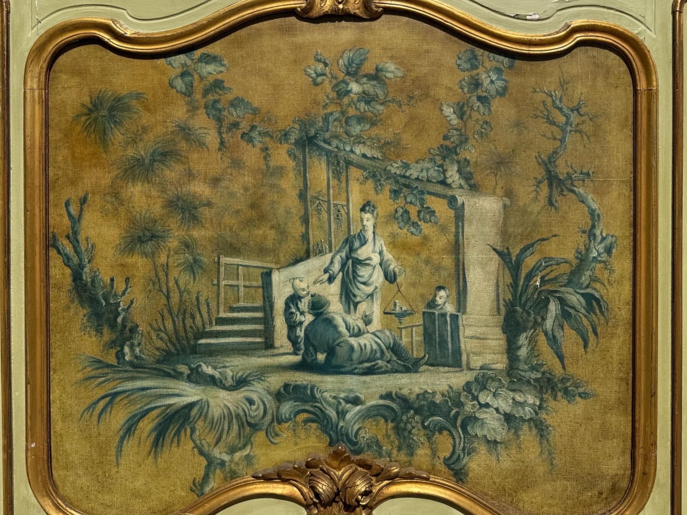 Luigi Filippo Grande specchio francese Trameau, circa 1820 in vendita