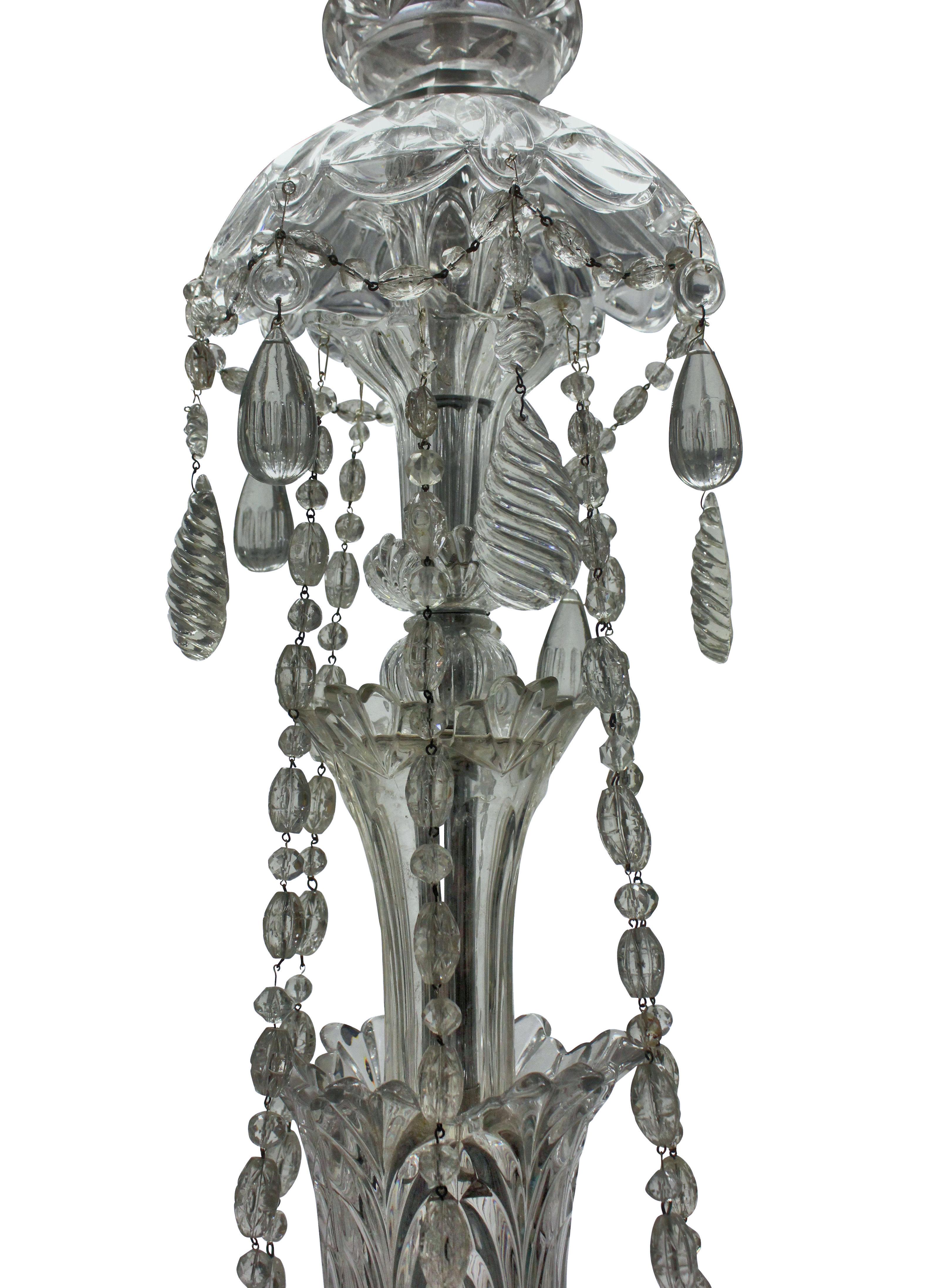 Large French Twelve Arm Baccarat Chandelier For Sale 4