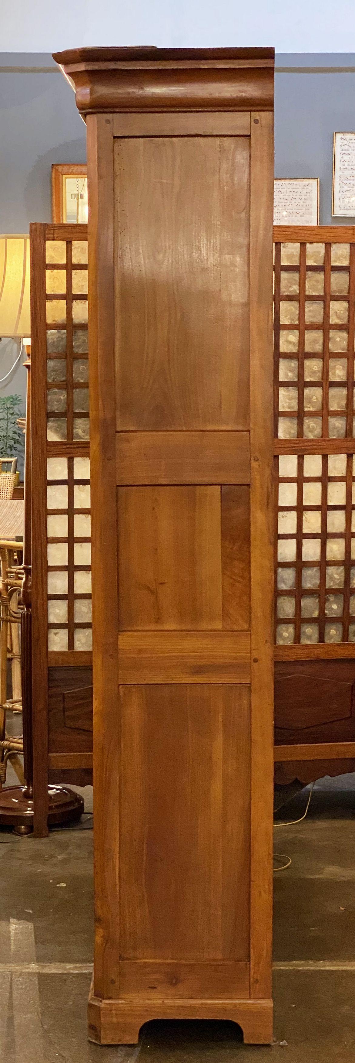 Large French Two-Door Bookcase Cabinet of Cherry For Sale 8