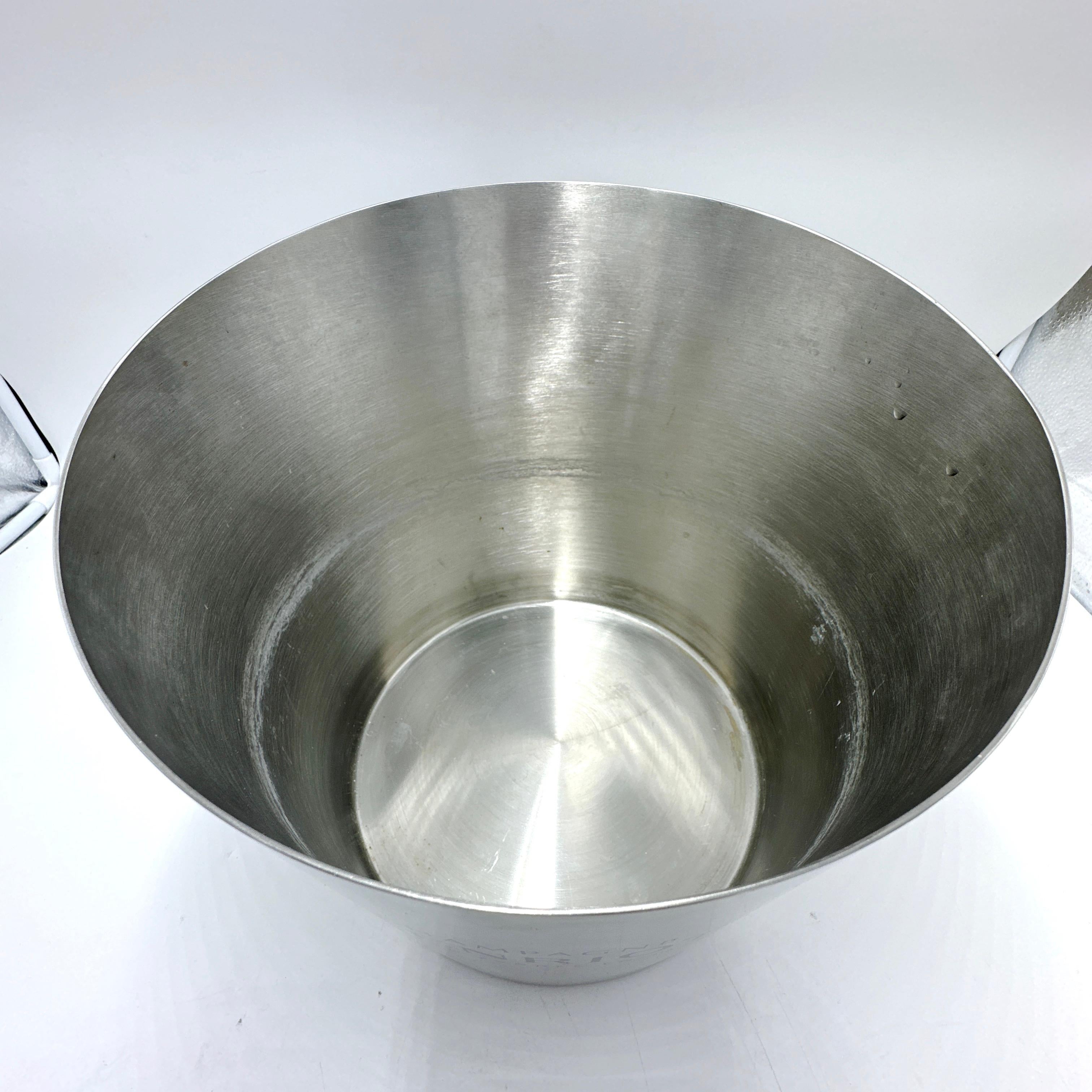 Large French Vintage Champagne Henriot Multi Bottle Metal Champagne Bucket In Good Condition In Victoria, BC