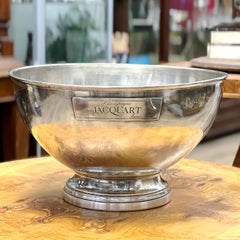 Large French Vintage JACQUART Reims Silver Plated Champagne Bucket