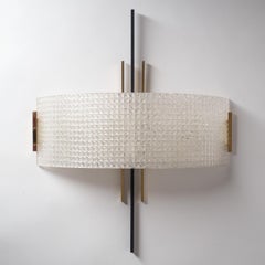 Grande applique française par Arlus, années 1950
