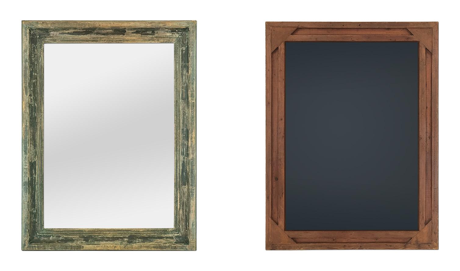Large French Wall Mirror, Green-Grey Patina, Barbizon Style, circa 1880 For Sale 3