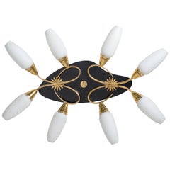 Large French Wall or Ceiling Light, circa 1960