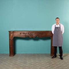 Large French Walnut Fire Mantel