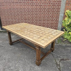 Large French Walnut Refrectory Farmhouse Kitchen Dining Table