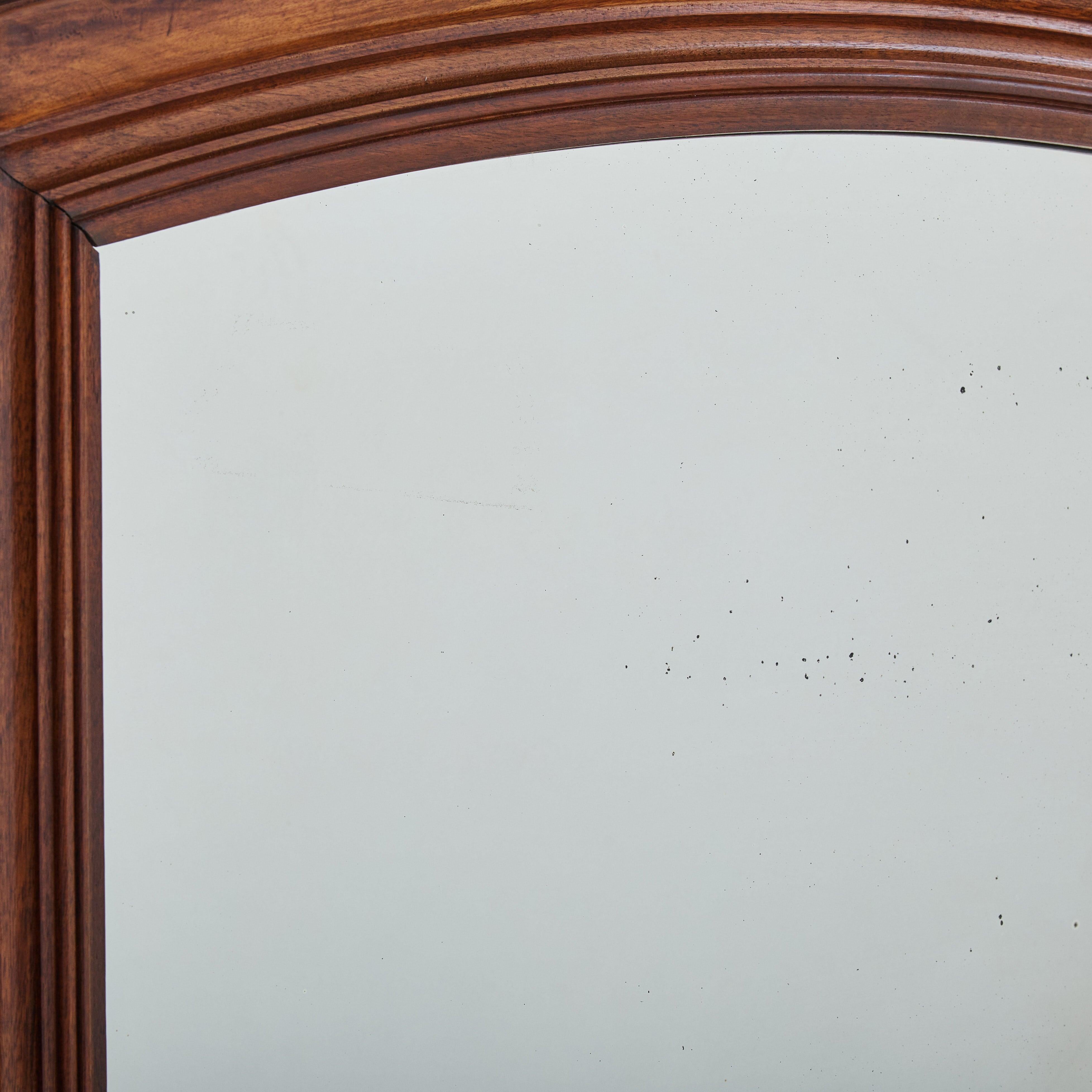 Large French Walnut Wall Mirror, Early 20th Century For Sale 6