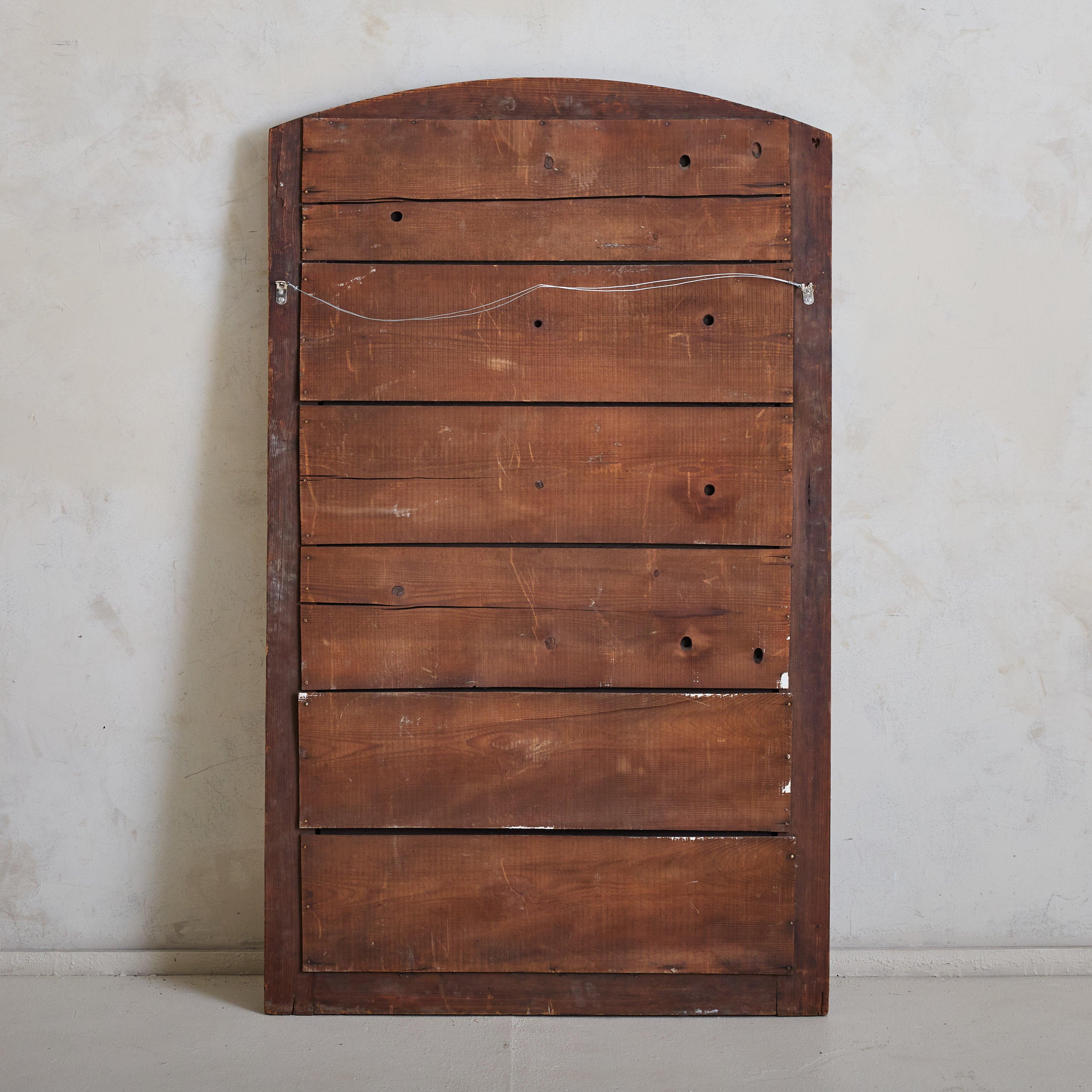 Large French Walnut Wall Mirror, Early 20th Century For Sale 7