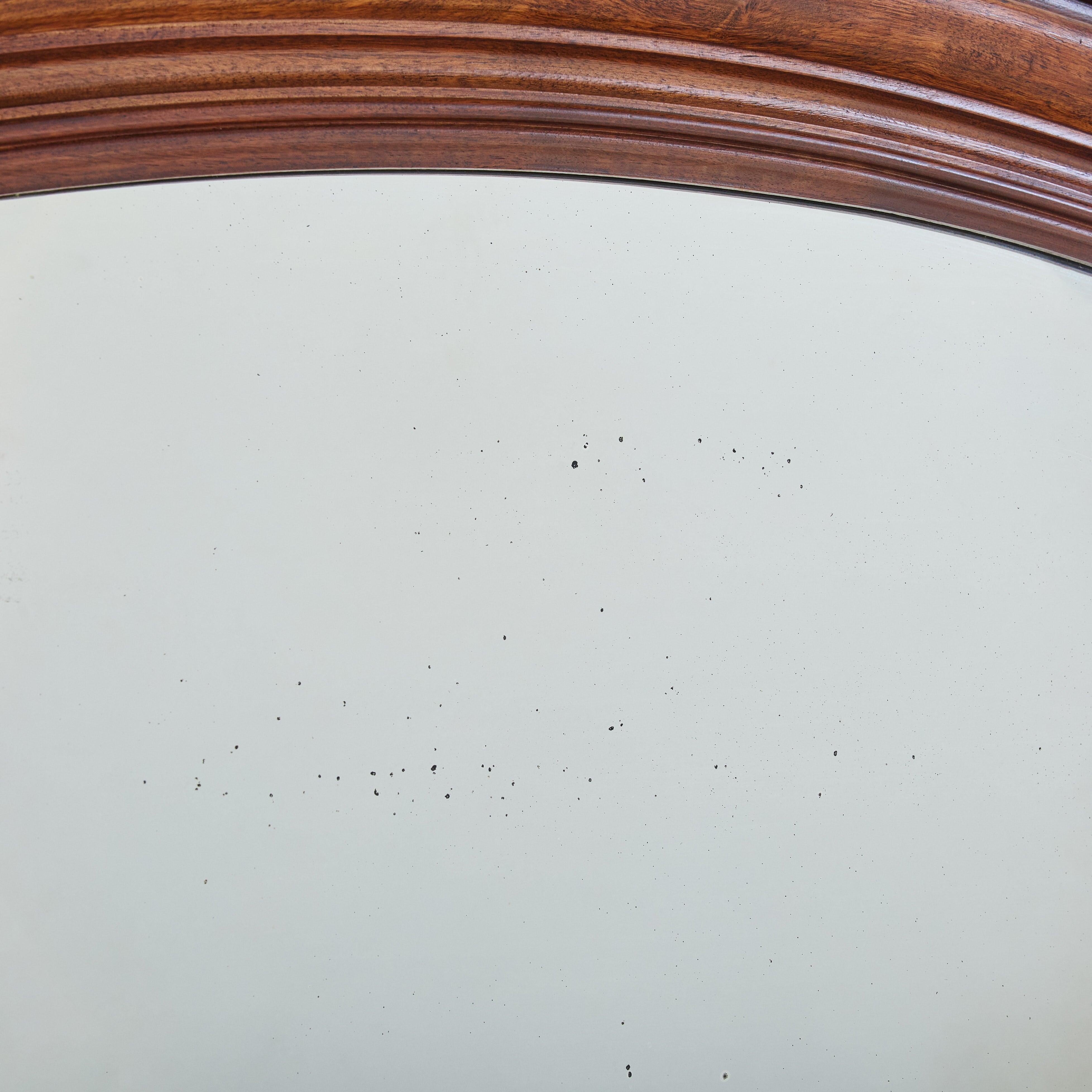 Large French Walnut Wall Mirror, Early 20th Century For Sale 1
