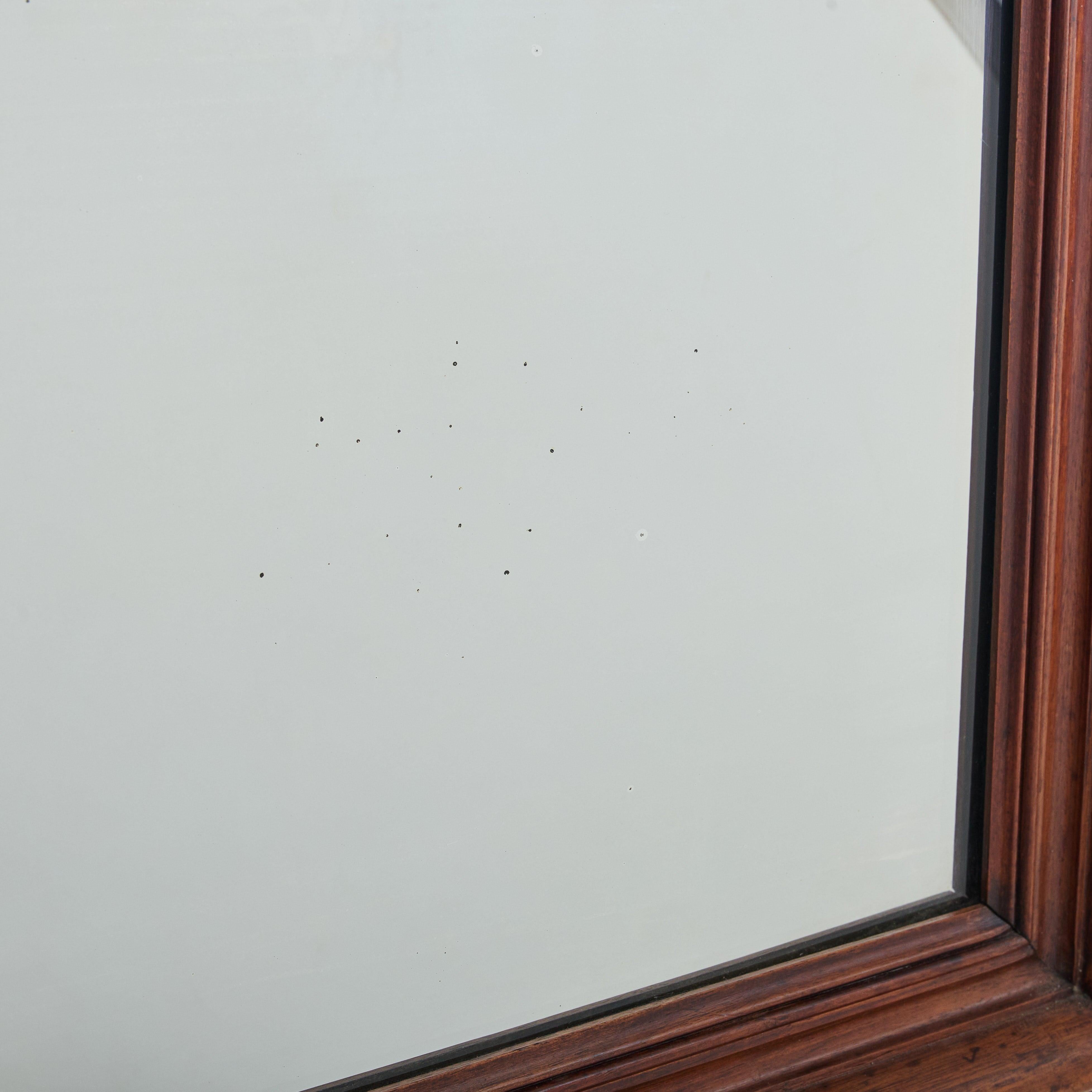 Large French Walnut Wall Mirror, Early 20th Century For Sale 4