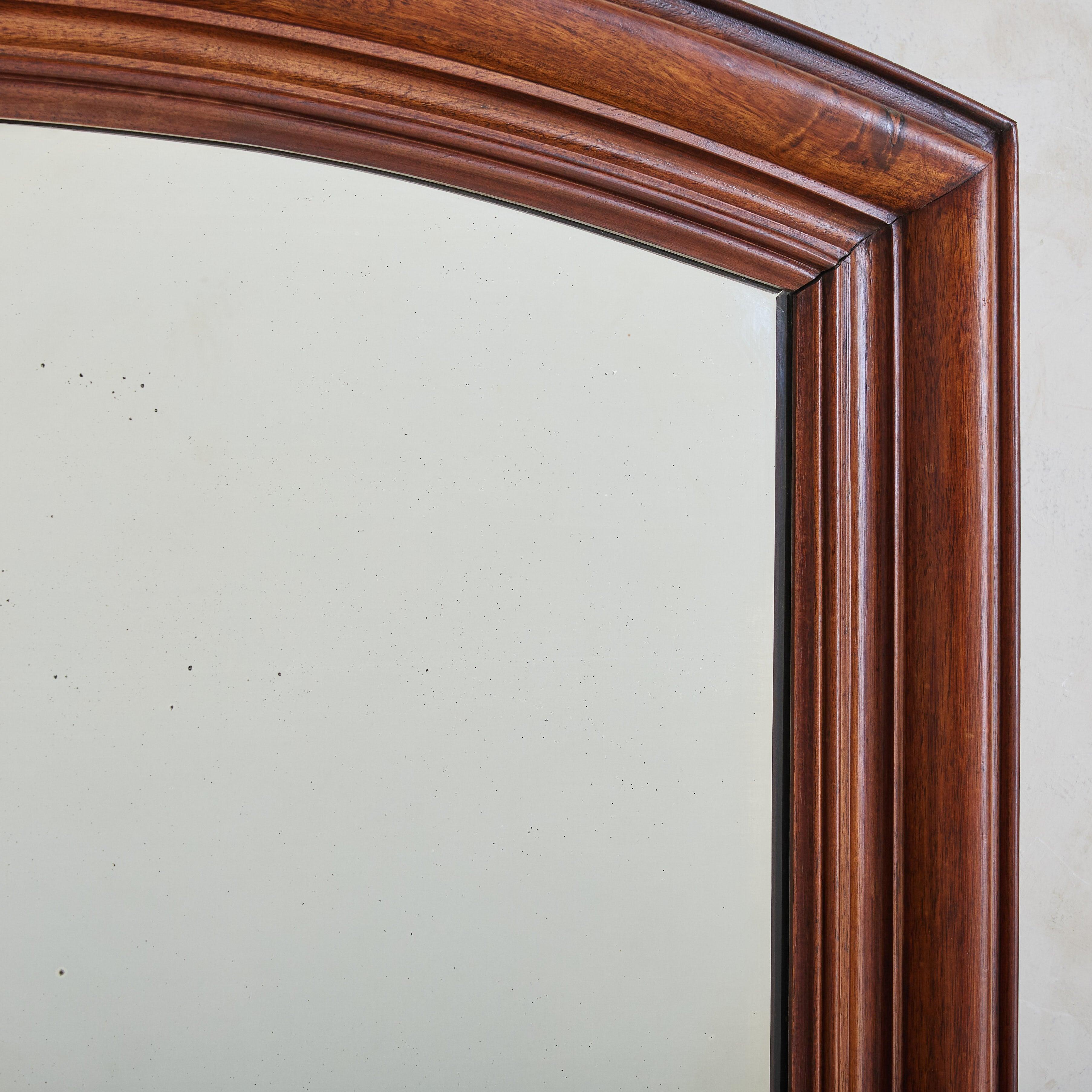 Large French Walnut Wall Mirror, Early 20th Century For Sale 5