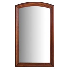 Large French Walnut Wall Mirror, Early 20th Century