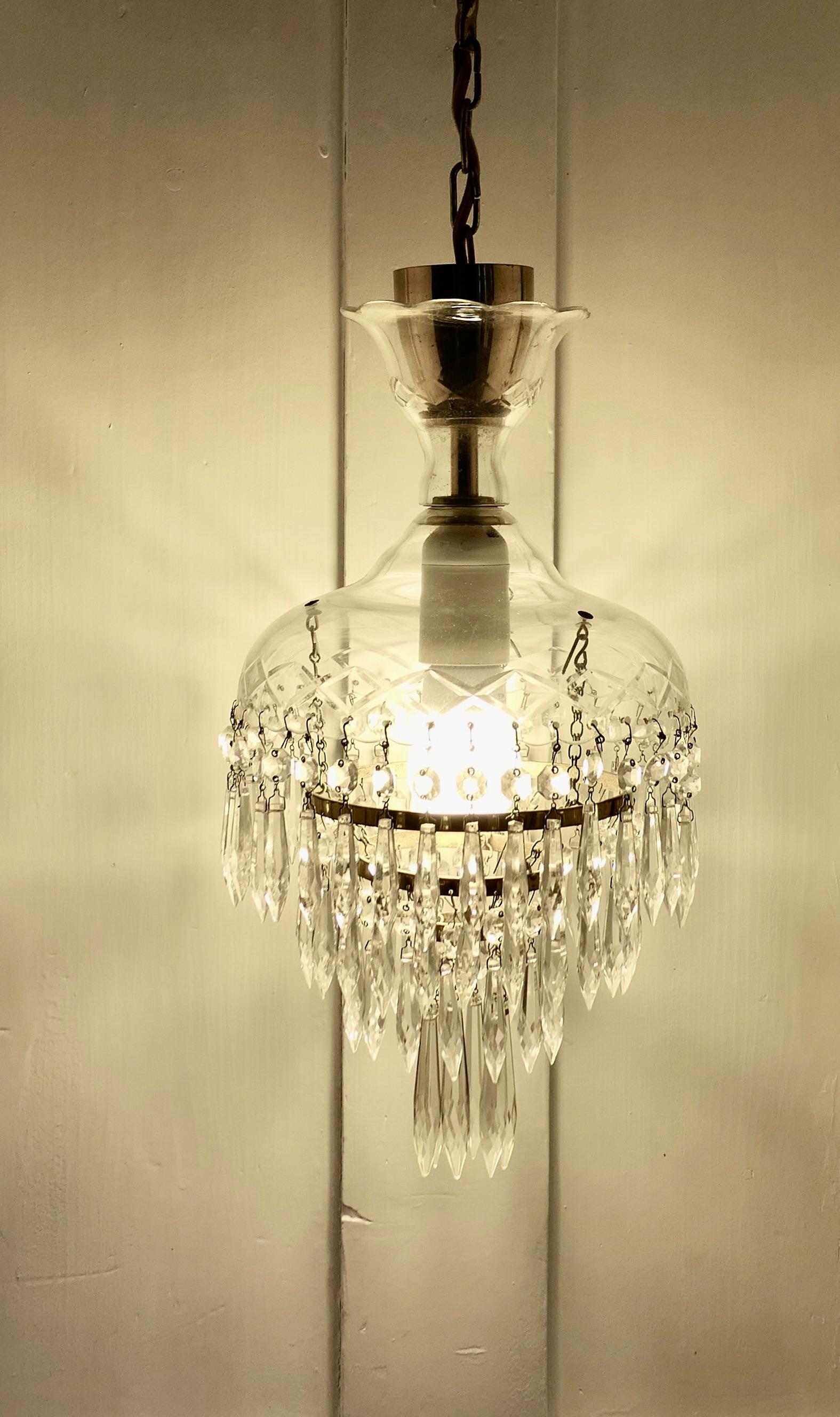 Large French Waterfall Crystal Chandelier    In Good Condition For Sale In Chillerton, Isle of Wight