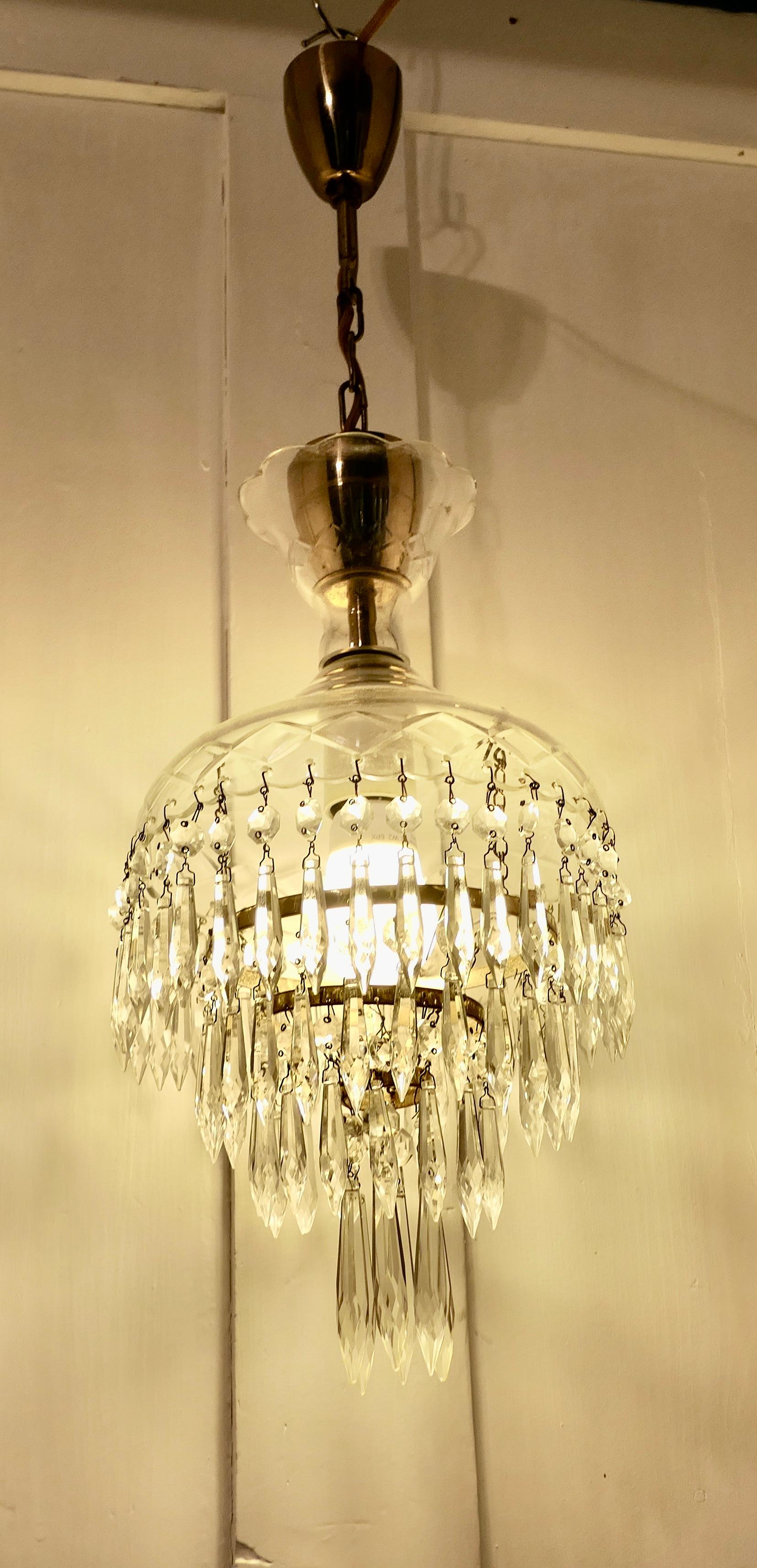 Large French Waterfall Crystal Chandelier    For Sale 2
