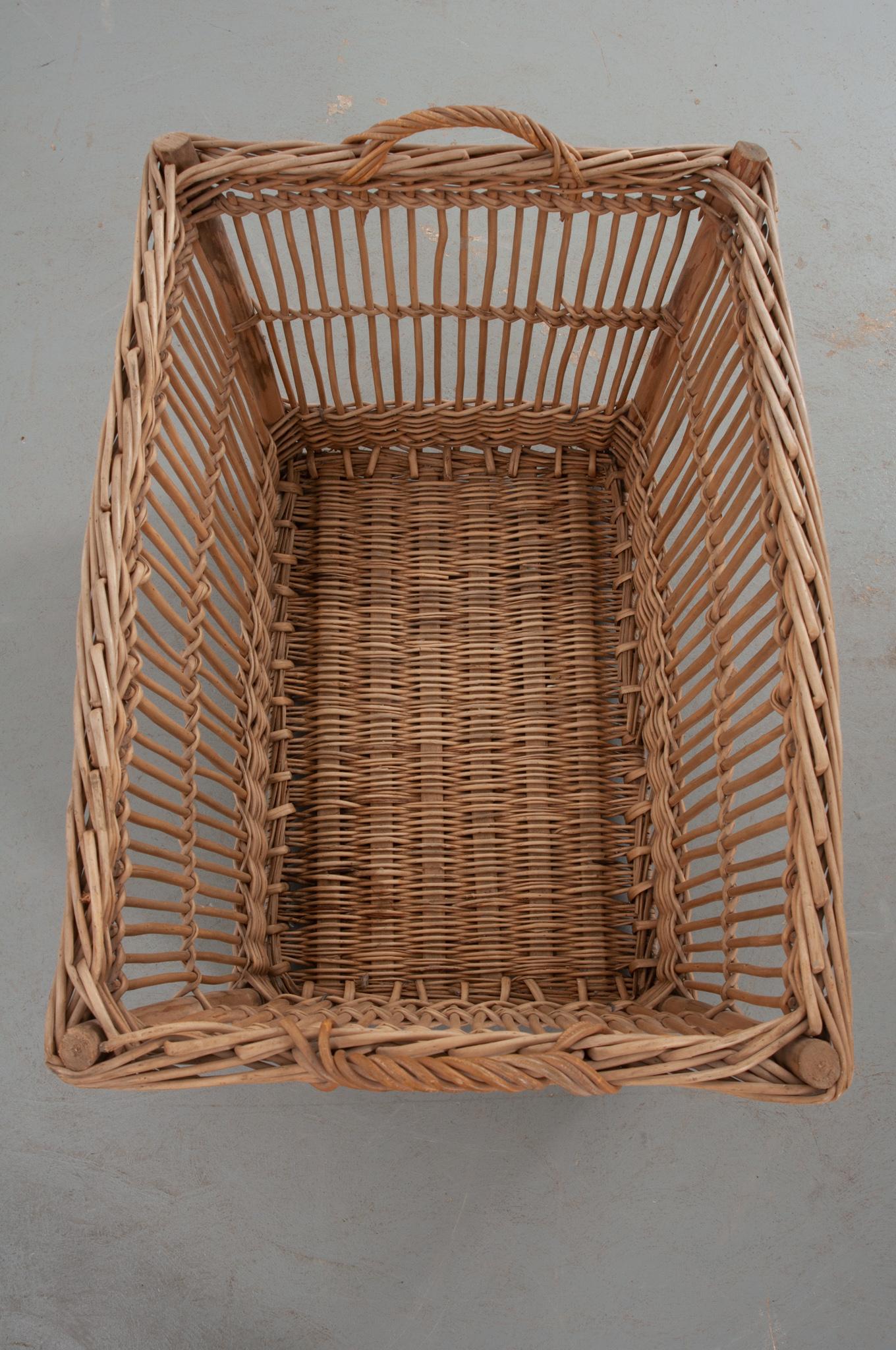 Woven Large French Wicker Basket