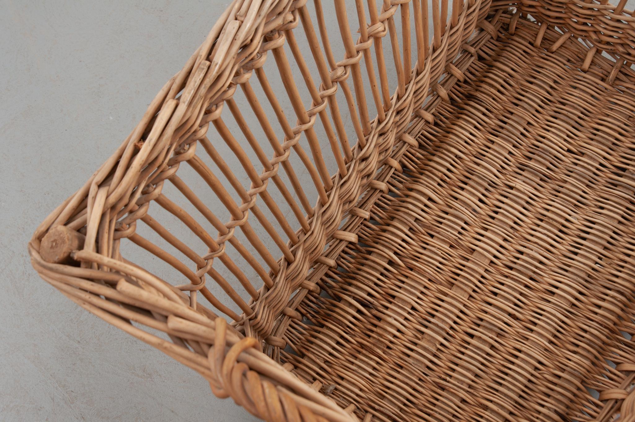 20th Century Large French Wicker Basket