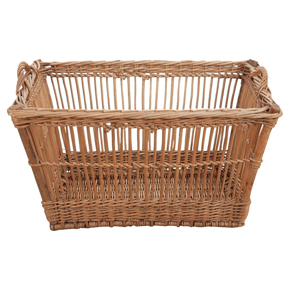 Large French Wicker Basket