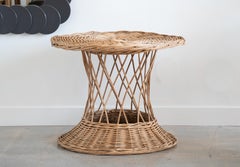 Large French Wicker Table