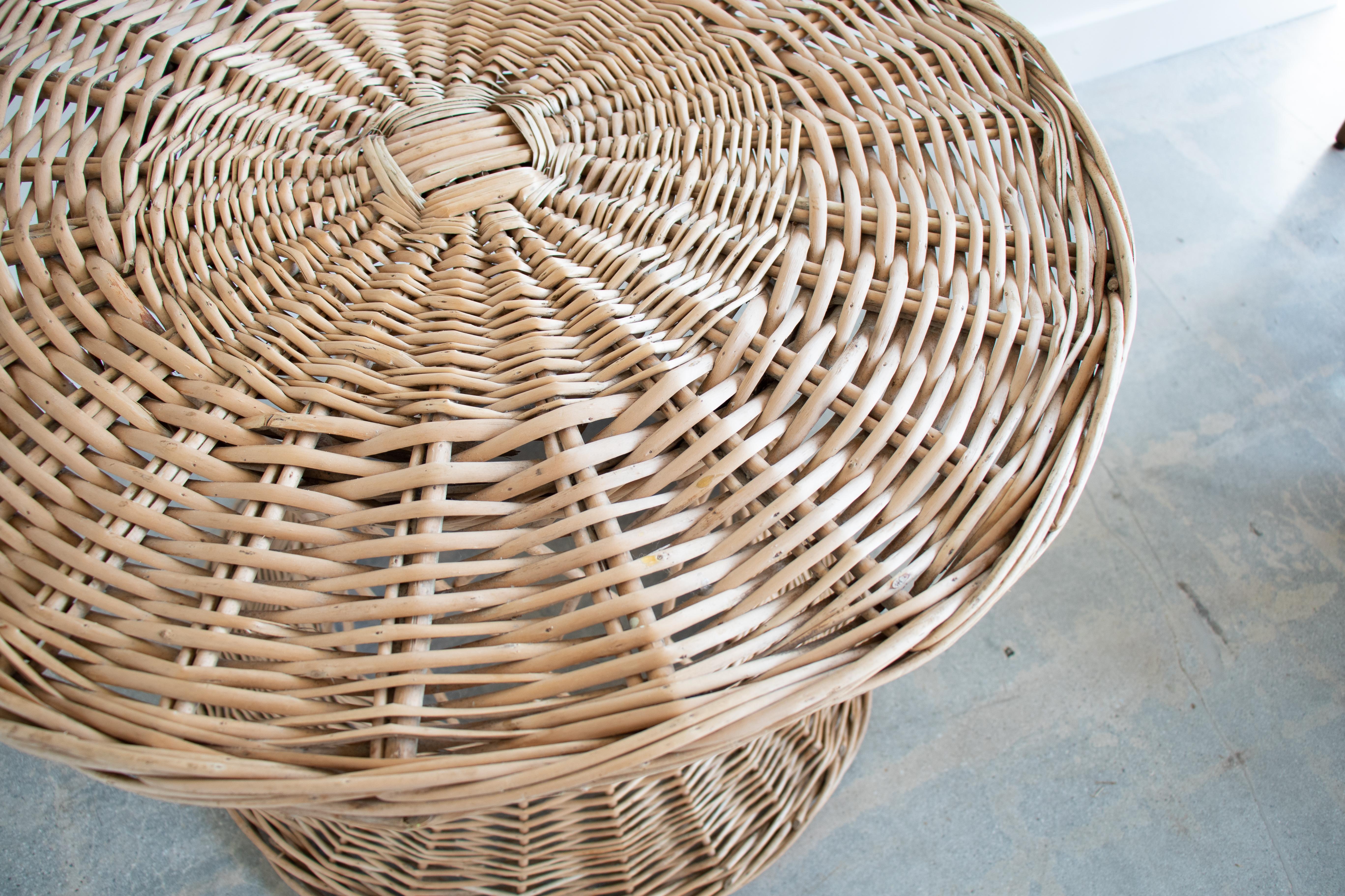 Large French Wicker Table 4