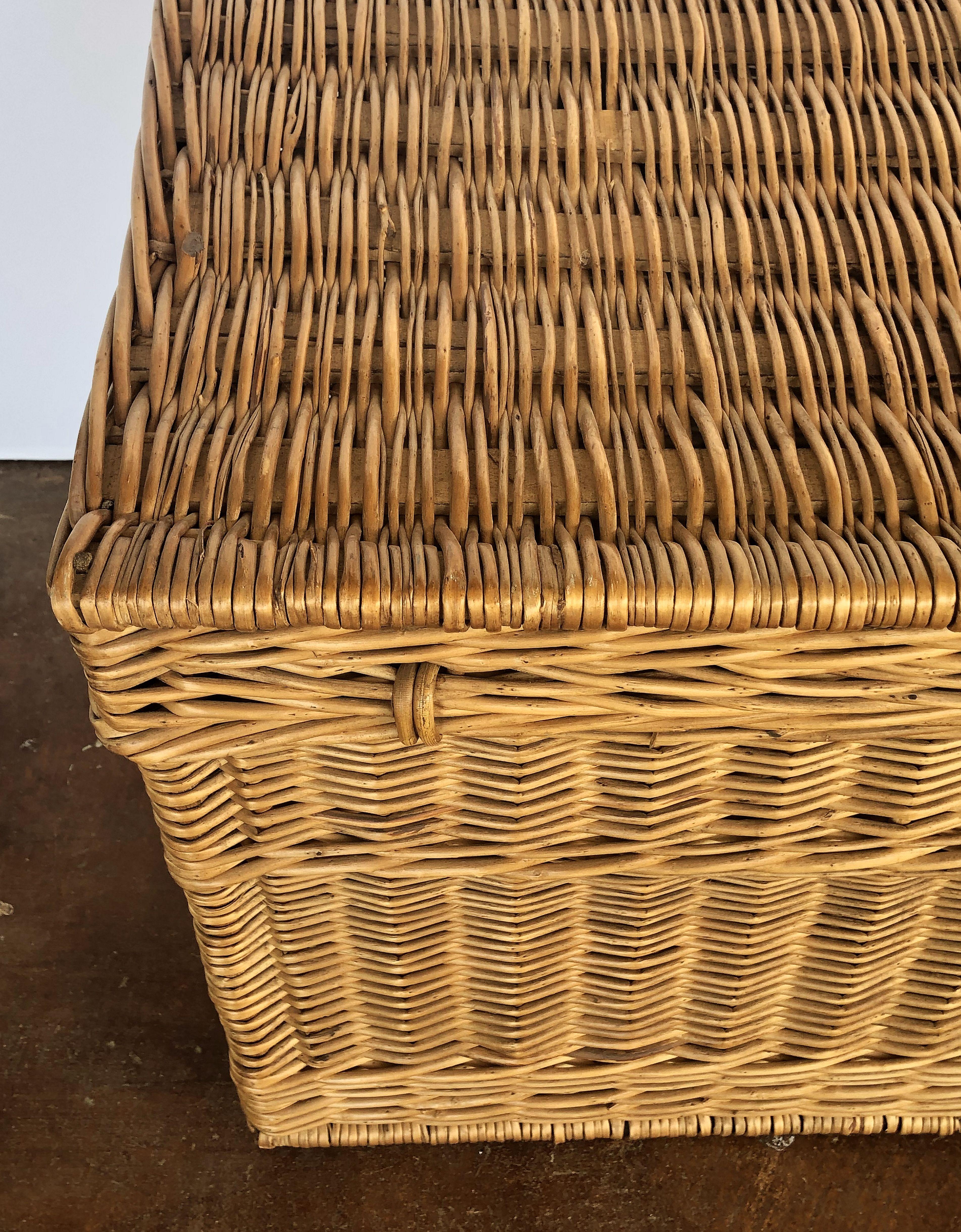 Large French Willow Basket Hamper 7