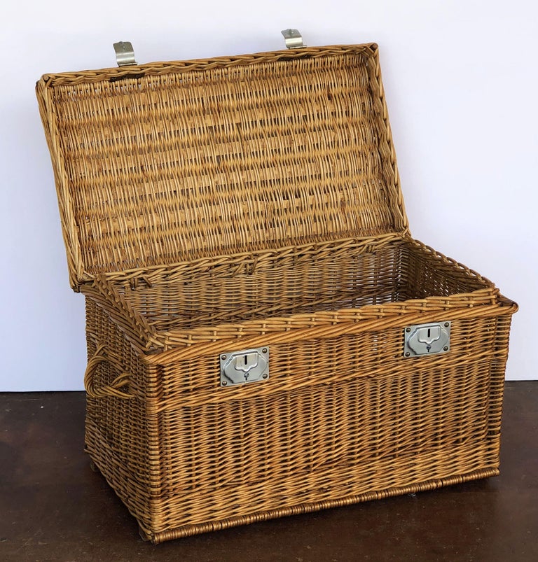 Large French Willow Basket Hamper at 1stDibs french willow baskets