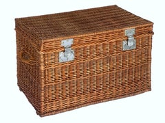 Large French Willow Basket Hamper