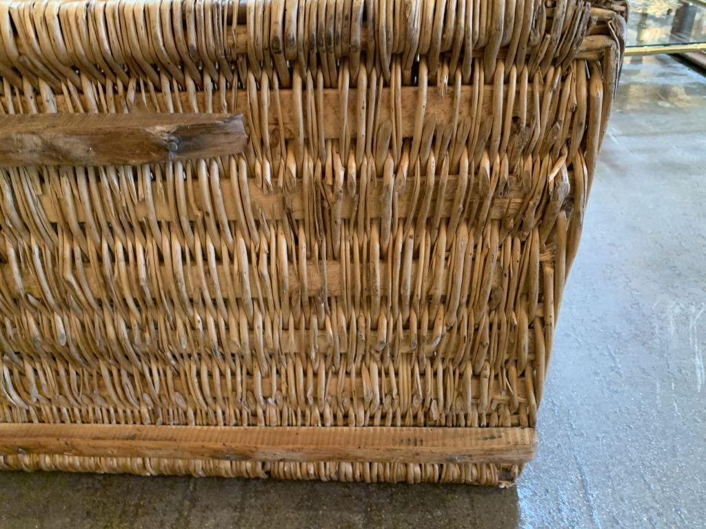 Large French Willow Basket Hamper 3