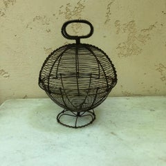 French Wire Salad Or Eggs Basket, circa 1940