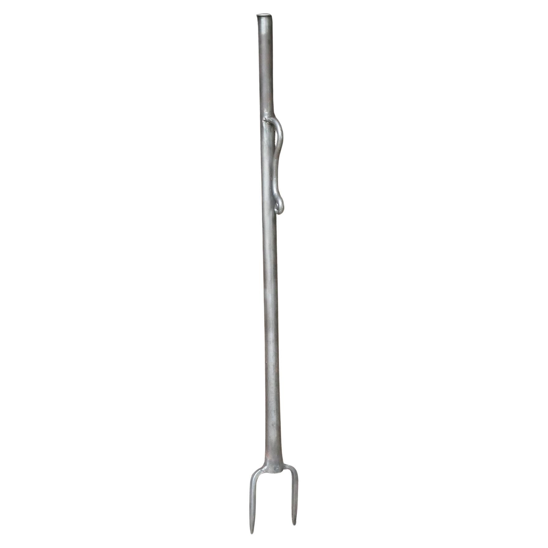 Large French Wrought Iron Blow Poker, Victorian Style