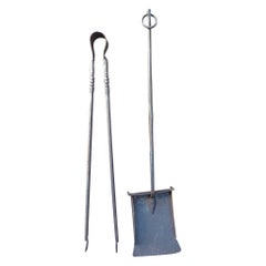Grands outils ou outils de cheminée en fer forgé français, 17e-18e siècle