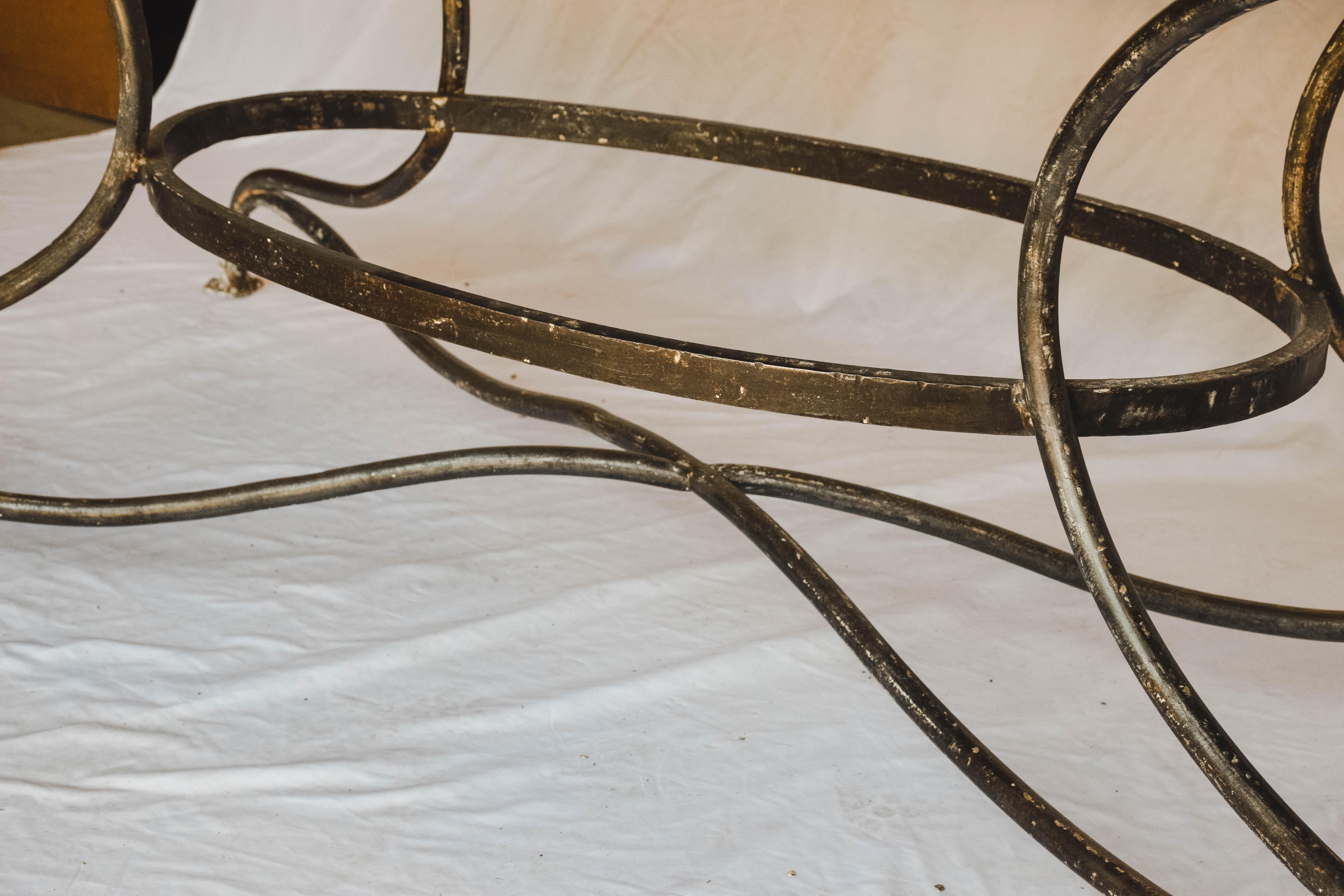 Large French Wrought Iron Garden Table from Arras with Rectangular Top 11
