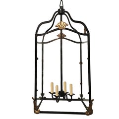 Large French Wrought Iron Lantern