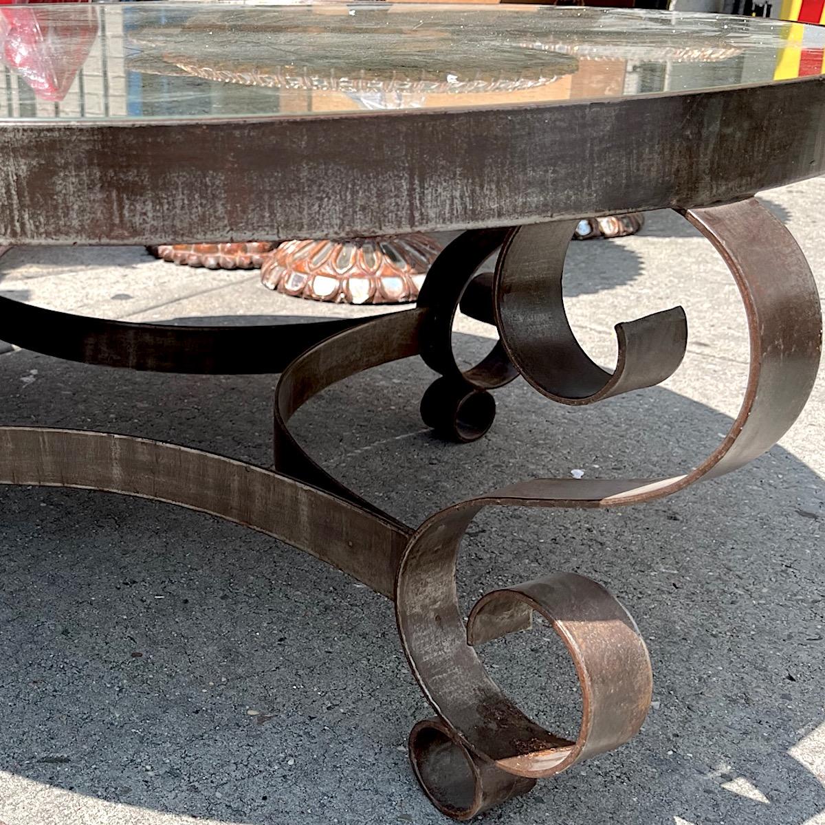 large wrought iron table