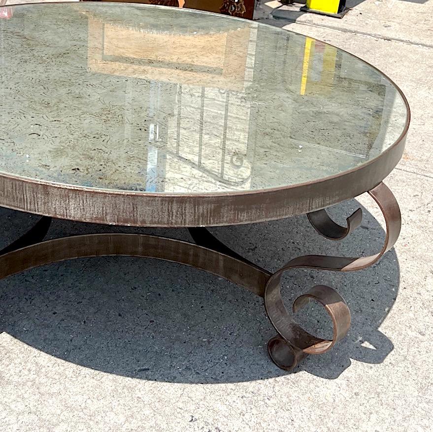 Grande table française en fer forgé Bon état - En vente à New York, NY
