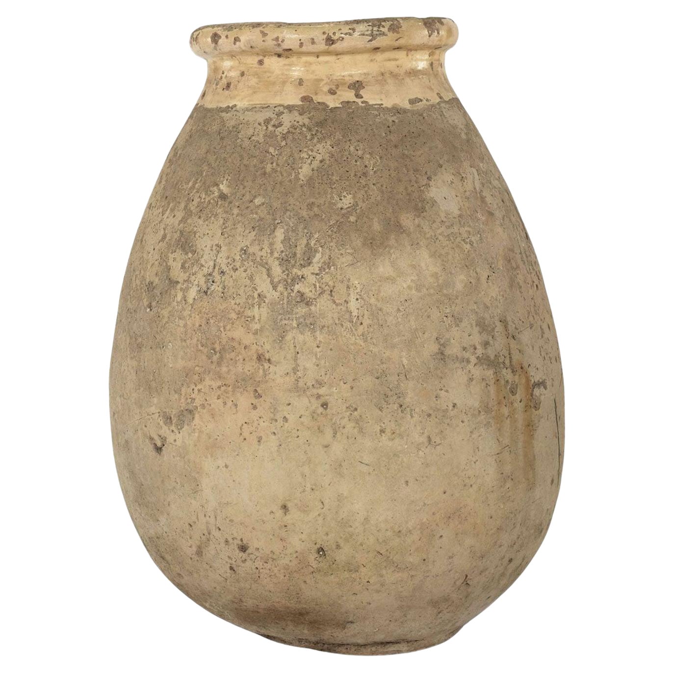 Großes französisches gelb glasiertes Biot Jar im Angebot