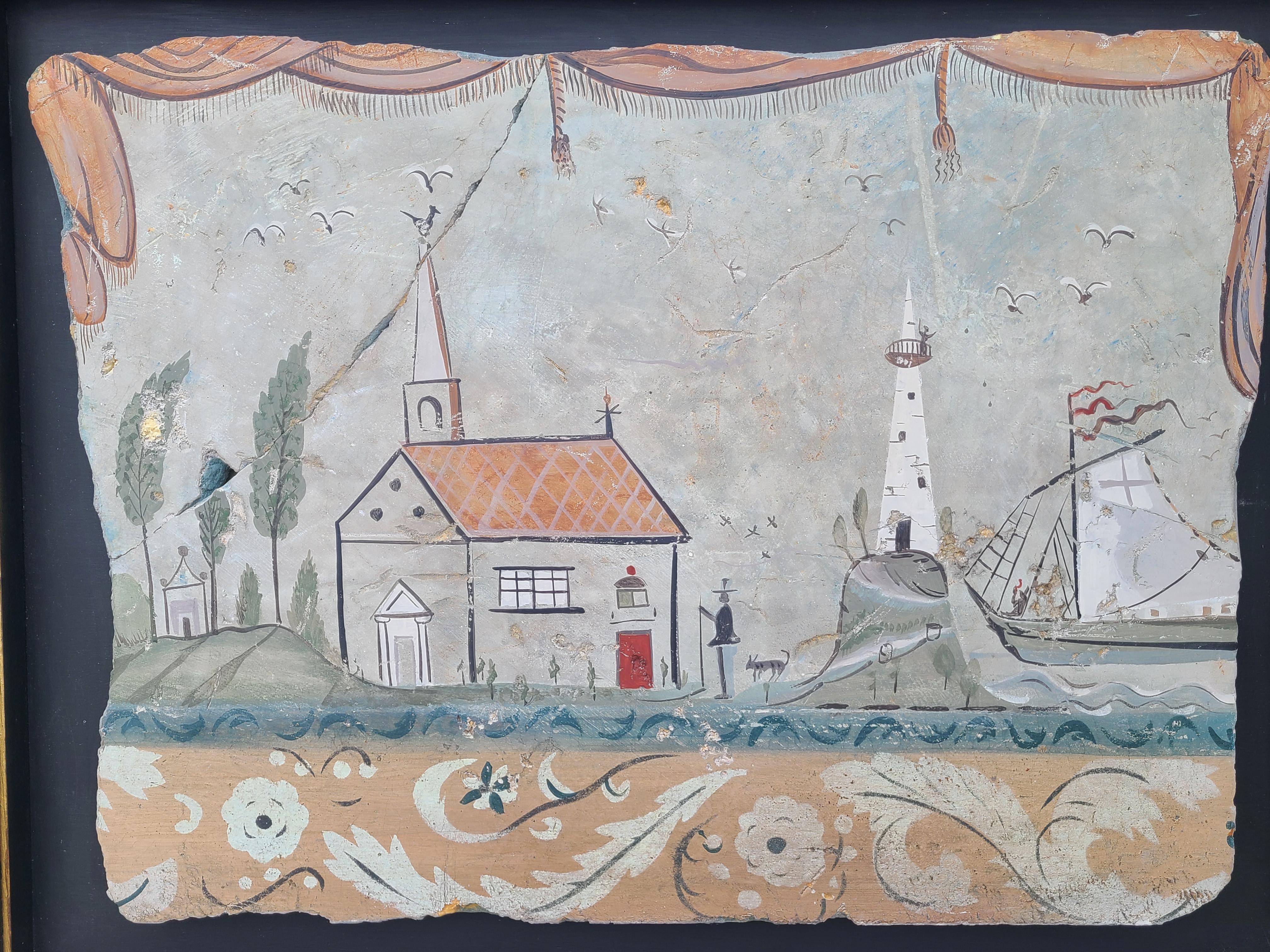 Large Fresco by David Wiggins and Kevin Paulsen  In Good Condition For Sale In Kilmarnock, VA