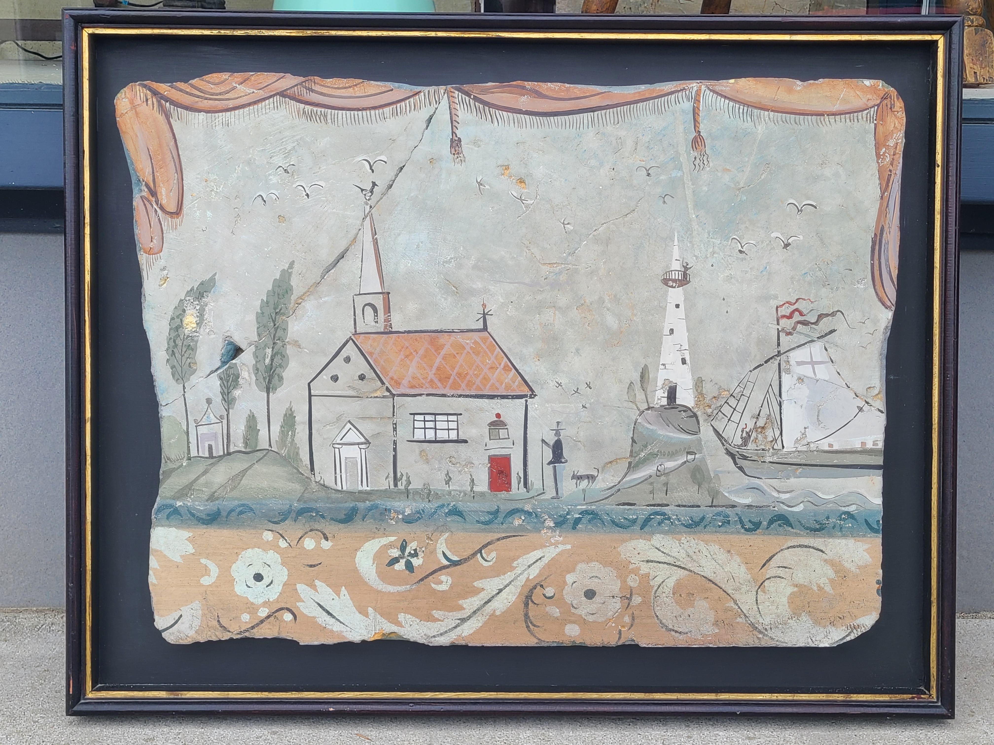 20th Century Large Fresco by David Wiggins and Kevin Paulsen  For Sale