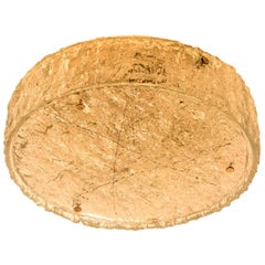 Large Frosted Glass Flush Mount Ceiling Lamp by Kaiser, Germany, 1960s