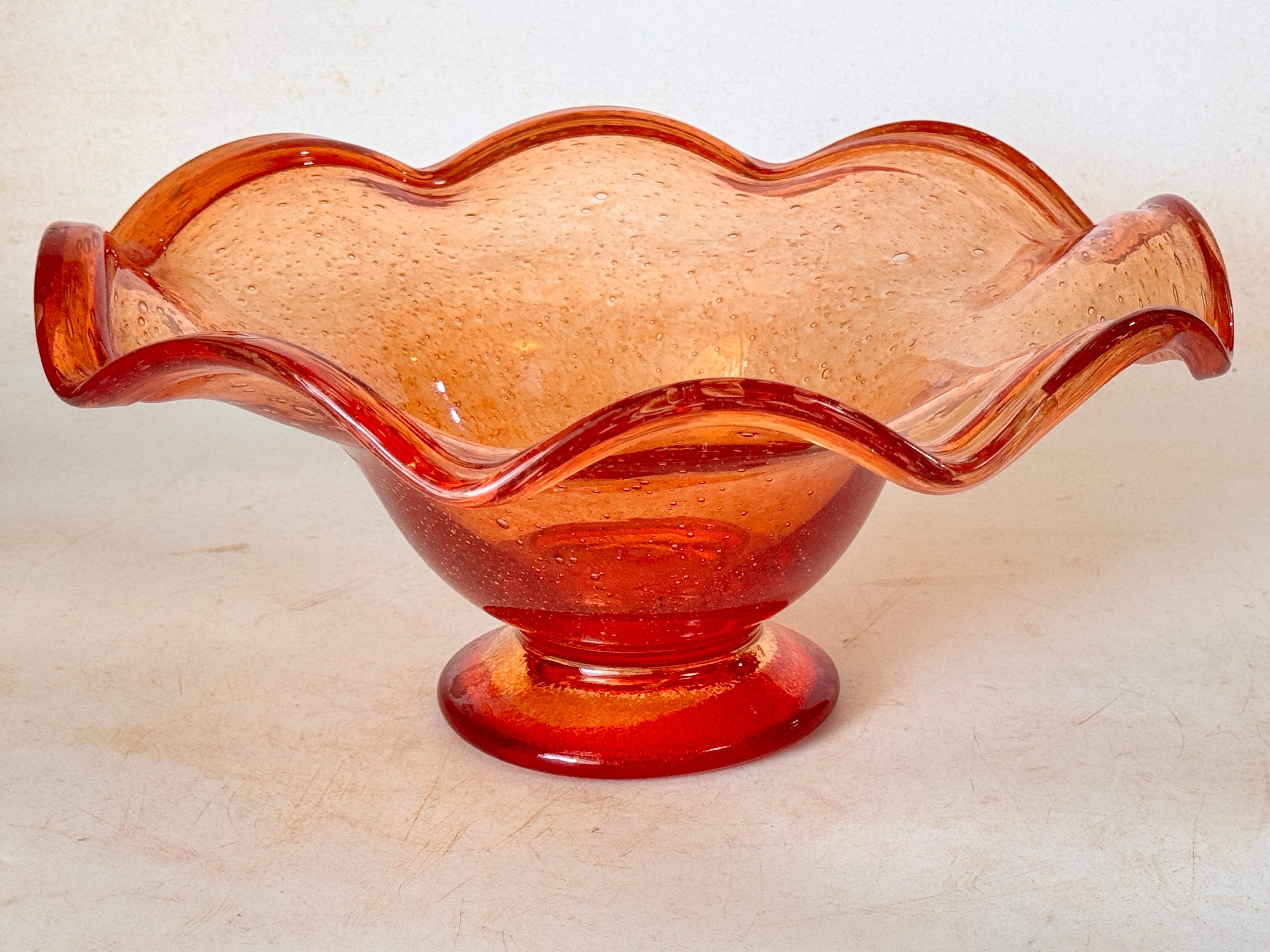 Mid-20th Century Large Fruit Bowl by Biot France 1970 For Sale
