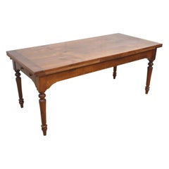 Used Large fruitwood farmhouse table