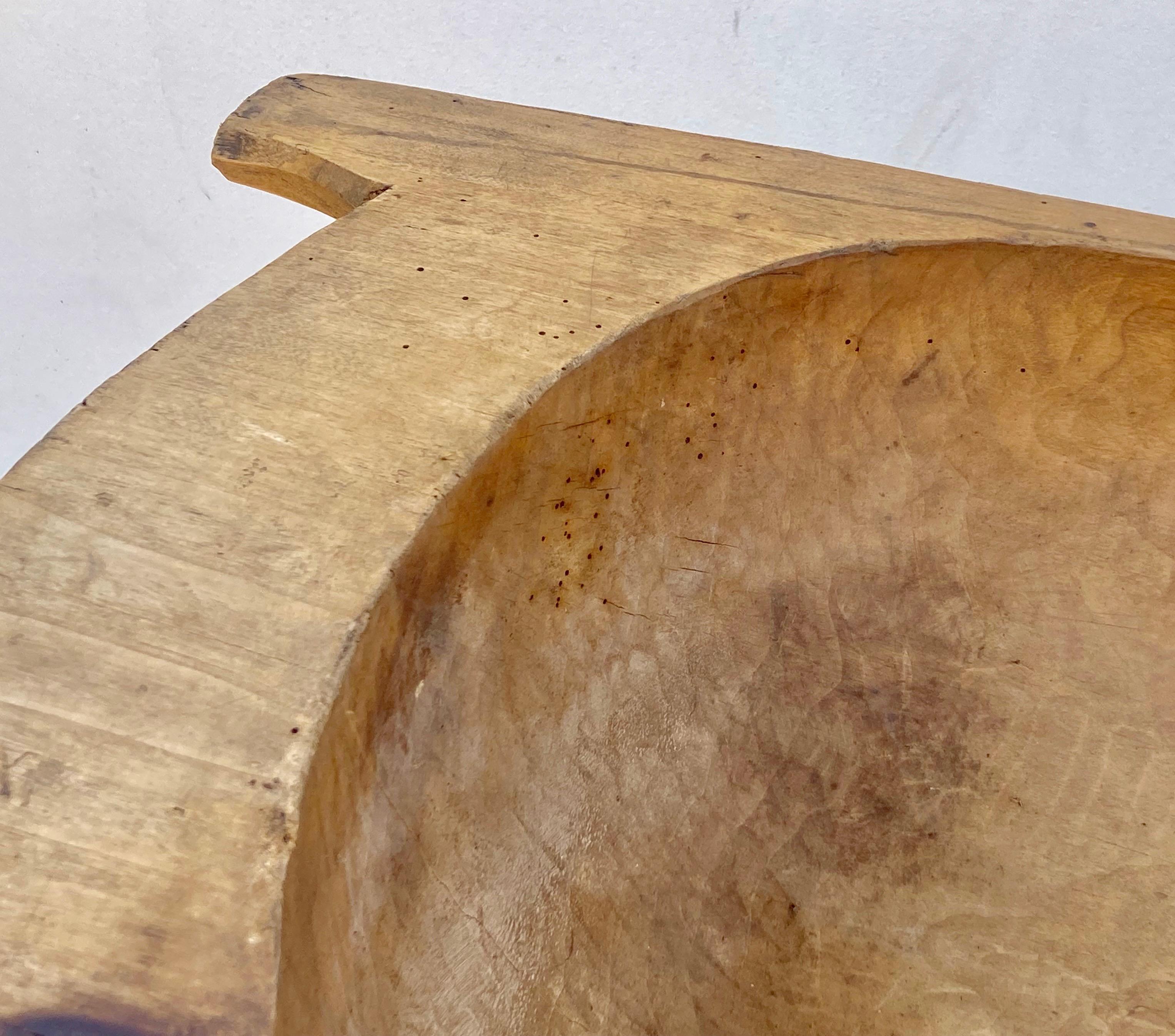 Country Grande trog o ciotola per l'impasto in legno di frutta su supporto in Oak in vendita
