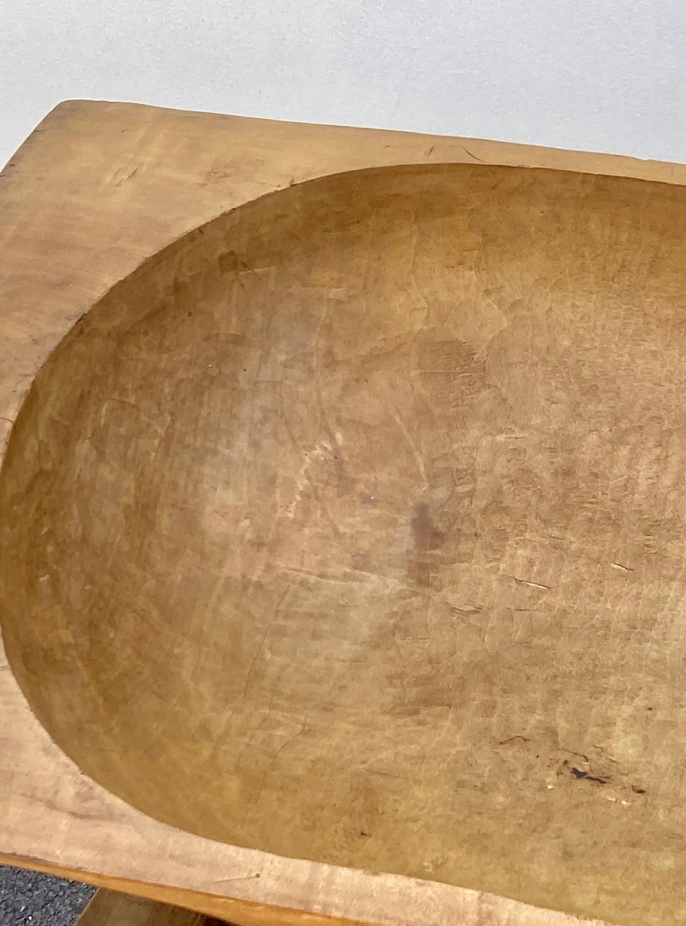 Country Grande trog o ciotola per l'impasto in legno di frutta su supporto in Oak in vendita
