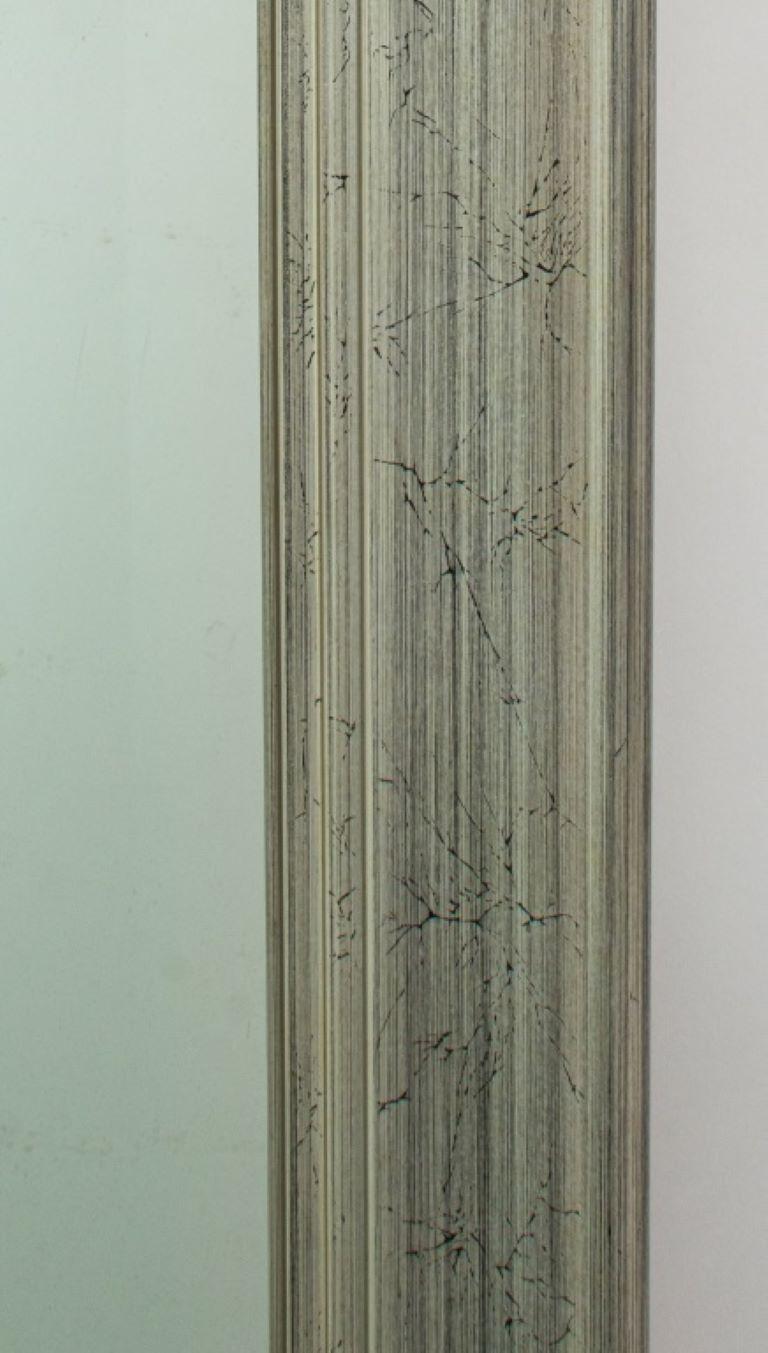 Large full length silvered wood mirror with beveled glass.

Dealer: S138XX