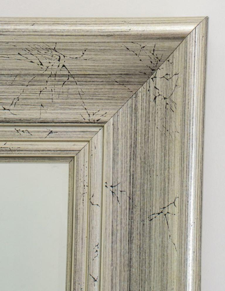 Modern Large Full Length Silvered Wood Mirror For Sale
