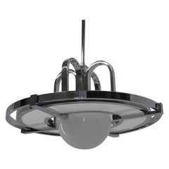 Large Functionalist / Bauhaus Chandelier, 1930s