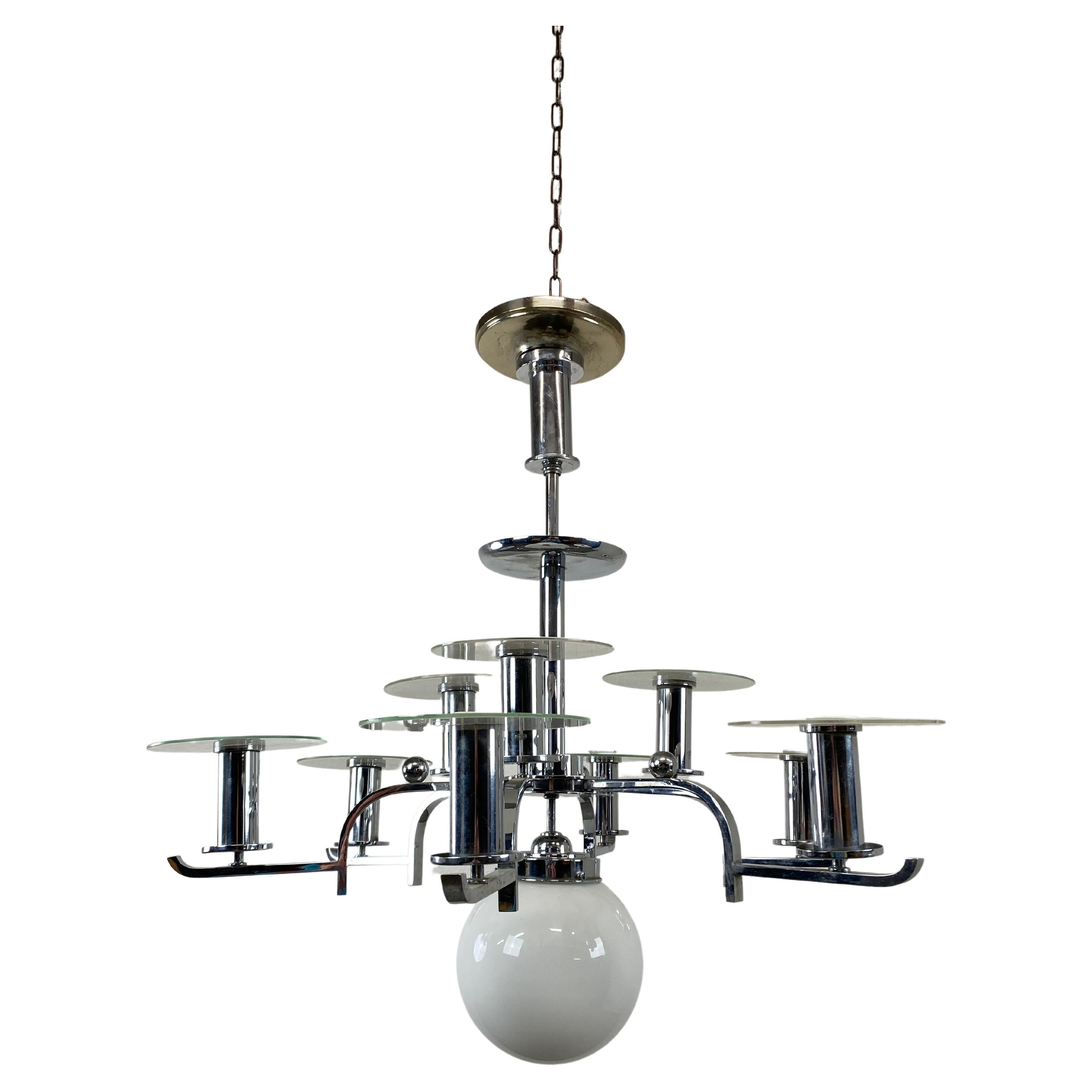 Large Functionalist/Bauhaus Chandelier For Sale